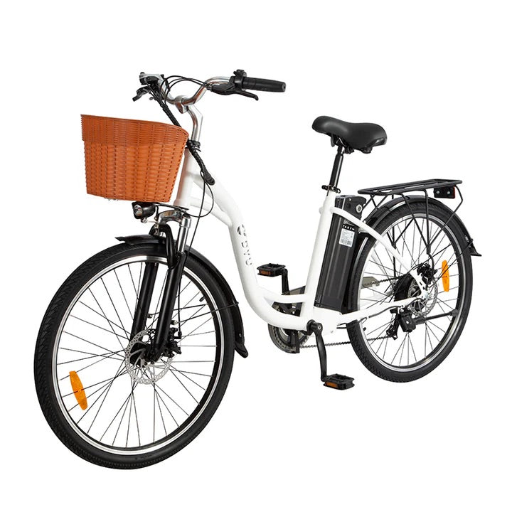 Load image into Gallery viewer, dyu c6 ebike white
